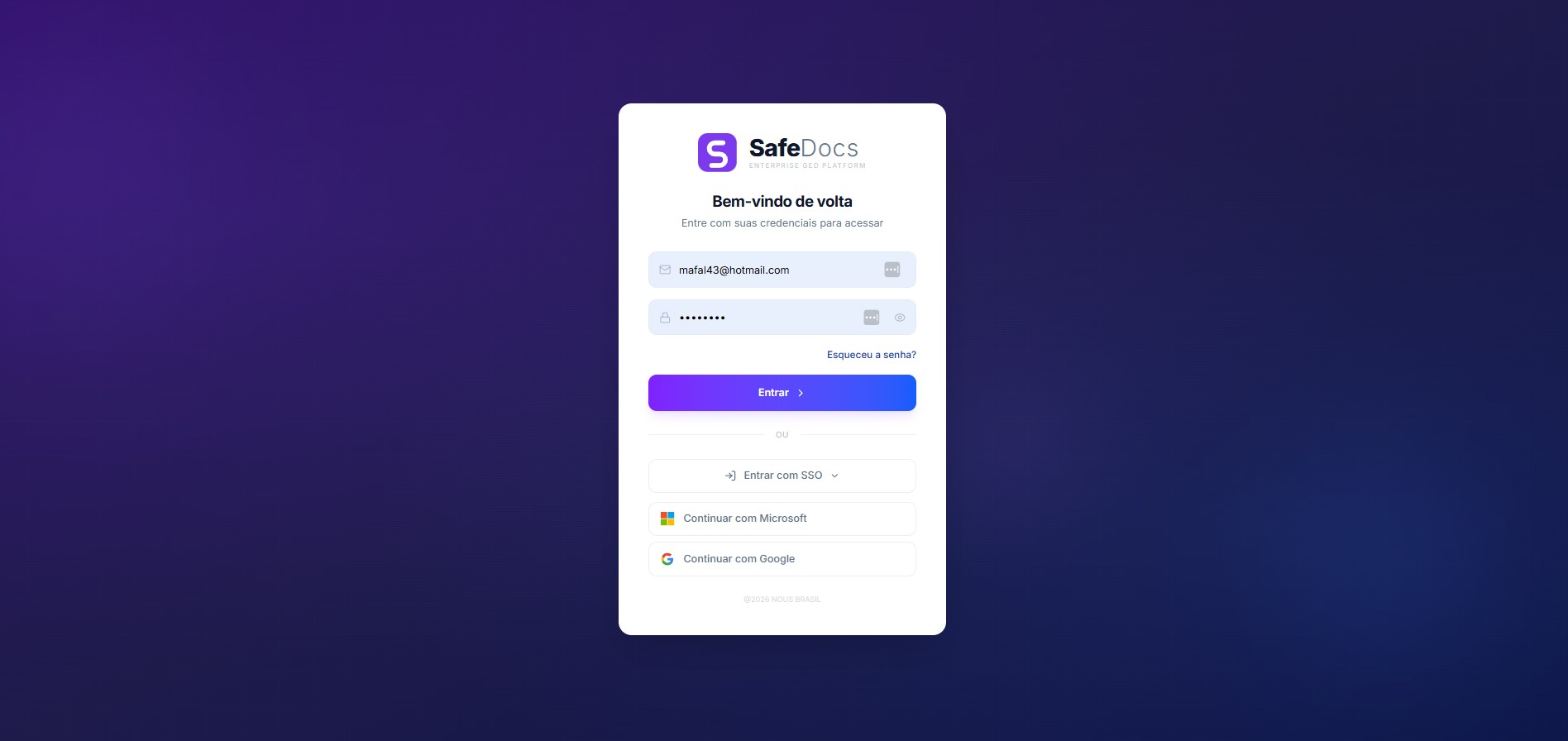 SafeDocs Login